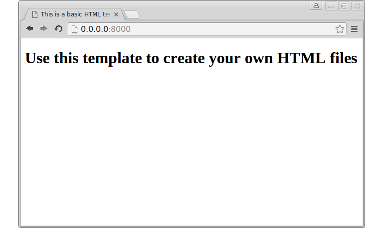 The basic HTML page.