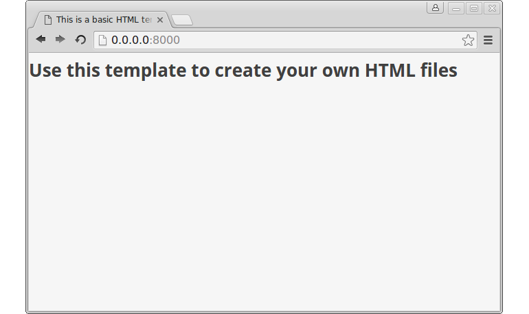 The basic HTML page after including Ext JS.