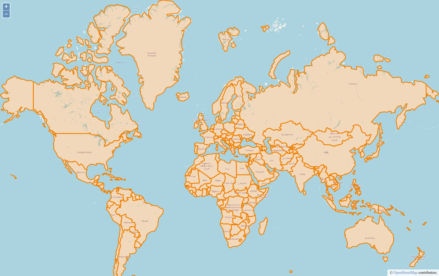 Startansicht des Kartenclients