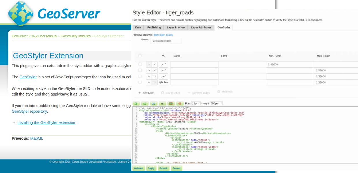 Optimized publishing of map and dataservices with GeoServer, GeoStyler ...