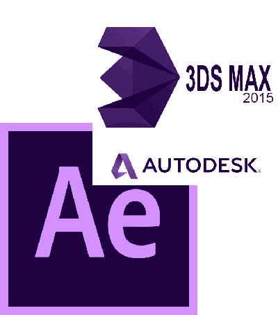 Adobe After Effects und 3ds max logo